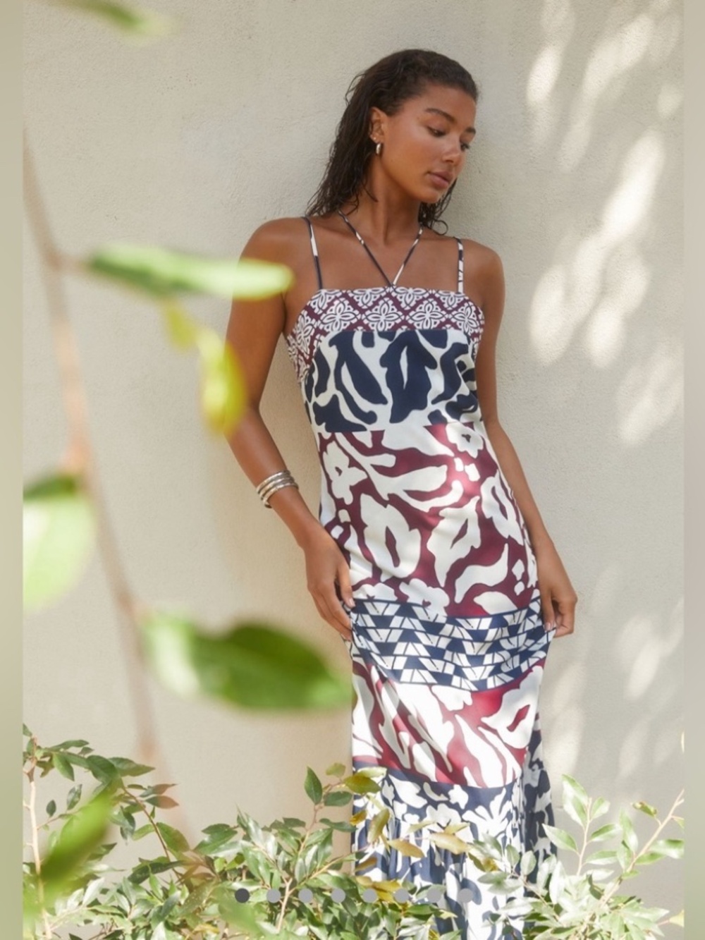 Anthropologie Ruffle Hemmed Beach Dress Size Small